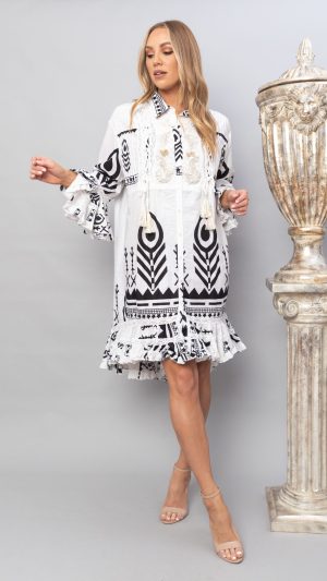 Stella Collared Dress - Meringue Edition