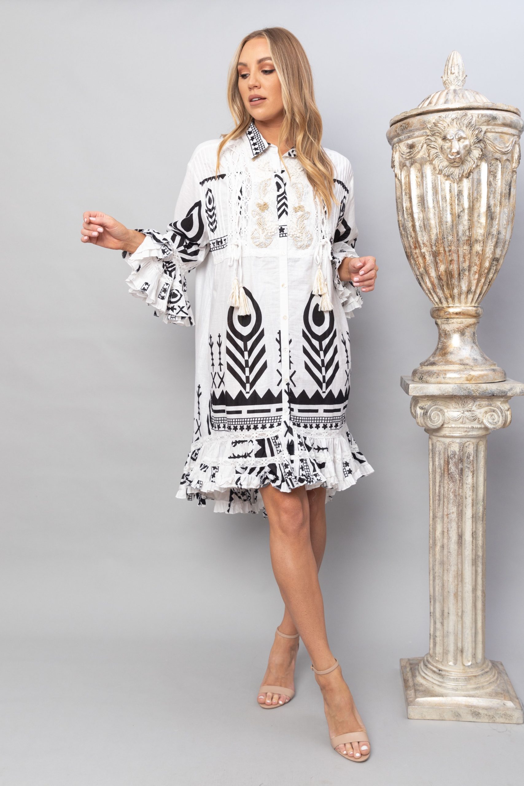 Stella Collared Dress - Meringue Edition