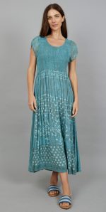 Aqua Elegance Flowy Dress