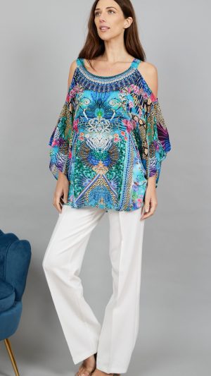 Blue Dolphin Sunset Top