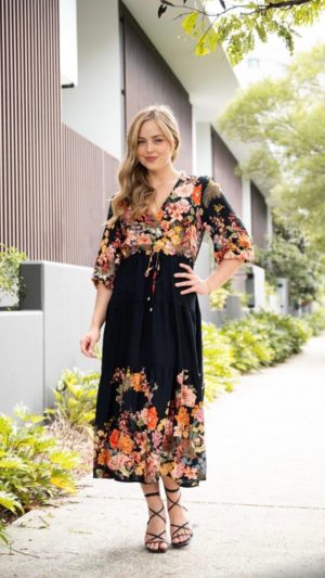 Dark Flowery Dress